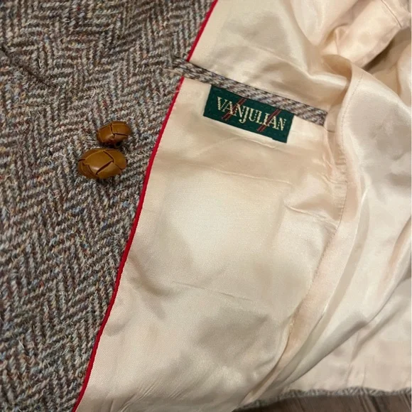 Vintage brown tweed quintessential fall winter blazer - Picture 13 of 15